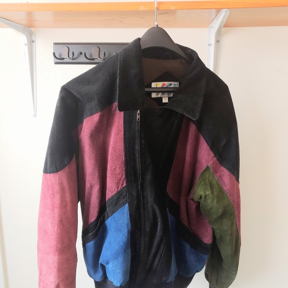 Vintage Suede Patcwork Women's Jacket